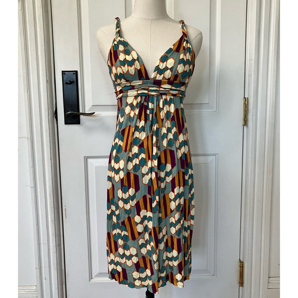 T-Bags los Angeles Size S Geometric Print Plunge Dress